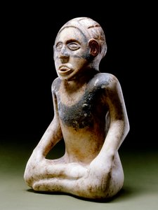 Figura masculina sentada, 1200-1450
